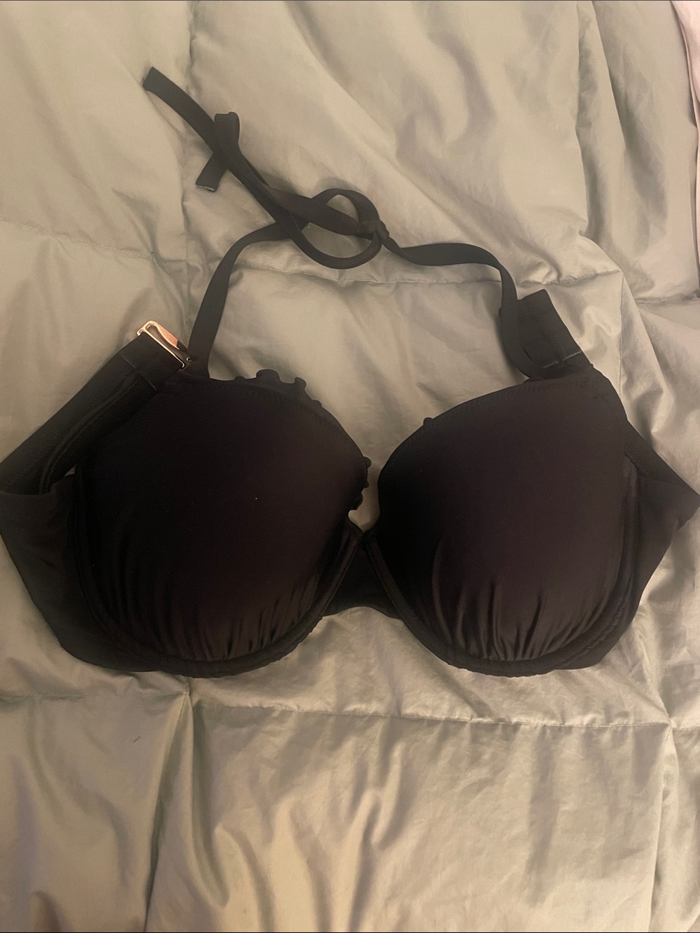 Black Halter Bikini Top
